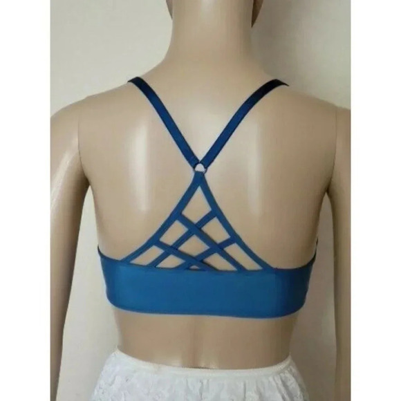 Victoria's secret lined Demi under wire front close racerback blue bra size 32D - Picture 2 of 6